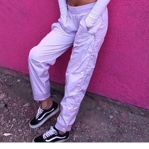 Womens Lilac Snap Track Pants